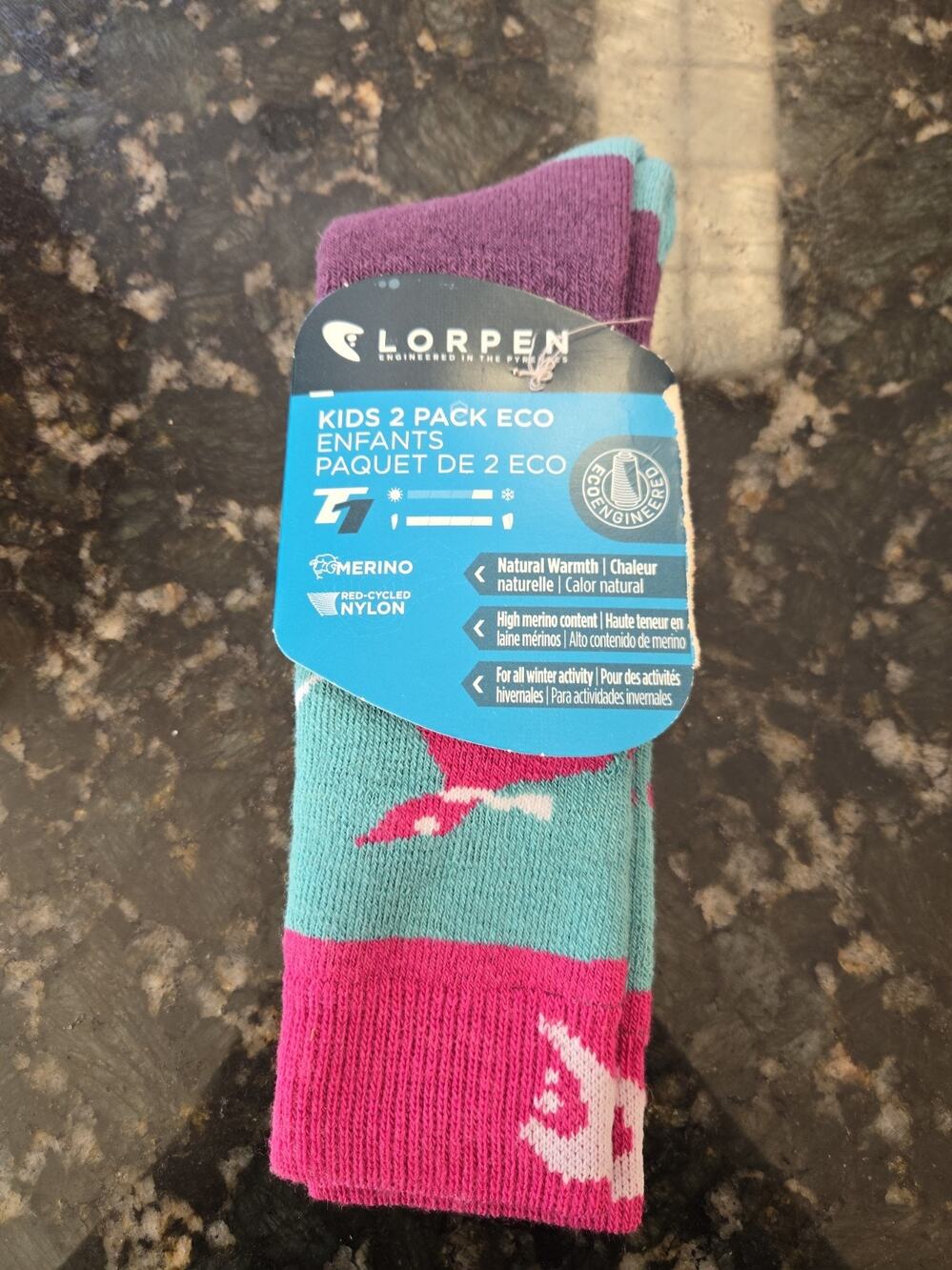 Lorpen Kids Thick Wool Over-the-Calf Extra Warm Ski Socks 1 Pack